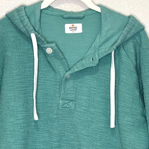 Marine Layer Portola Beach Hoodie Men’s Size Small Beryl Green - Picture 3 of 9